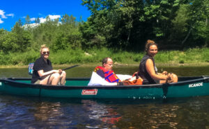 staff and supported in canoe